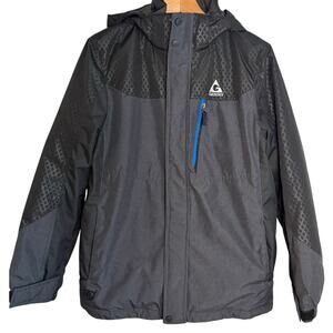 Gerry Winter Jacket Boys Large 14/16 Black with Blue Accents
